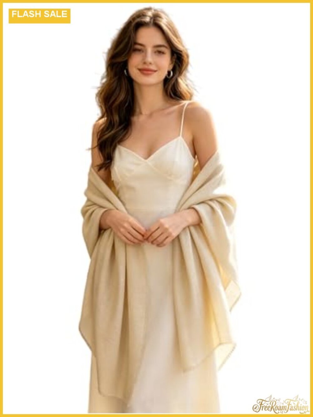 Women's Lightweight Fringe Shawl Wrap for Evening Dresses & Travel